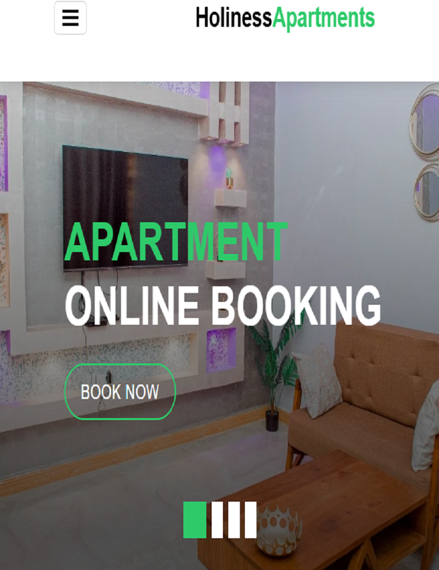 Holiness Apartment website image